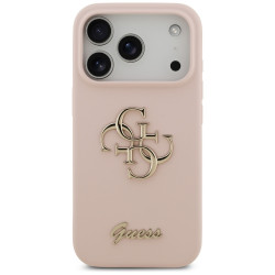 Guess Silicone Big 4G Script (GUHCP17LSC4GSMP) iPhone 17 Pro Light Pink
