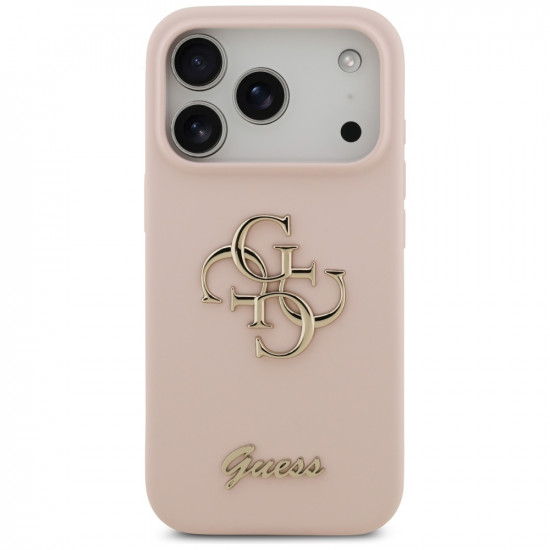 Guess Silicone Big 4G Script (GUHCP17LSC4GSMP) iPhone 17 Pro Light Pink