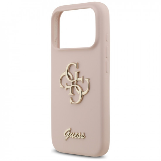 Guess Silicone Big 4G Script (GUHCP17LSC4GSMP) iPhone 17 Pro Light Pink