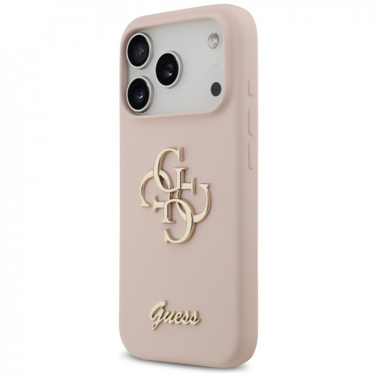 Guess Silicone Big 4G Script (GUHCP17LSC4GSMP) iPhone 17 Pro Light Pink