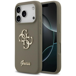 Guess Silicone Big 4G Script (GUHCP17XSC4GSMW) iPhone 17 Pro Max Brown