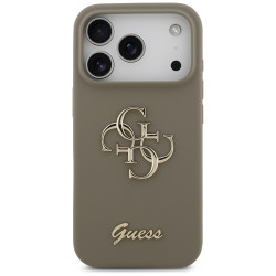 Guess Silicone Big 4G Script (GUHCP17XSC4GSMW) iPhone 17 Pro Max Brown