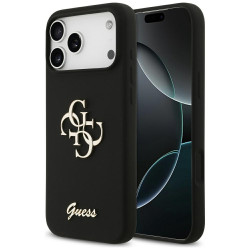 Guess Silicone Big 4G Script (GUHCP17XSC4GSMK) iPhone 17 Pro Max Black