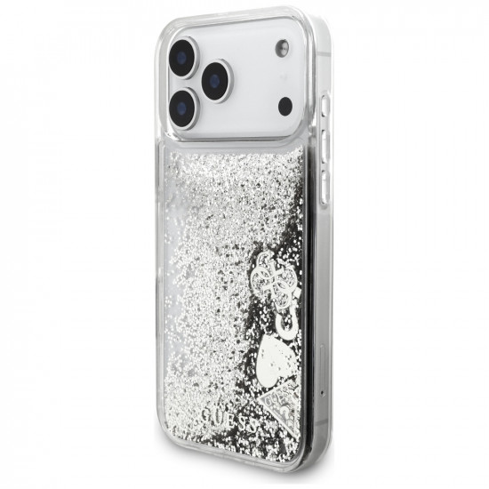 Guess Liquid Glitter Charms (GUHCP17XGLHFLSI) iPhone 17 Pro Max Silver
