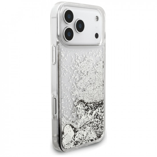 Guess Liquid Glitter Charms (GUHCP17XGLHFLSI) iPhone 17 Pro Max Silver