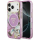 Guess IML Metal Glitter Flowers Triangle MagSafe (GUHMP17LHFLPEDU) iPhone 17 Pro Purple