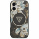 Guess IML Metal Glitter Flowers Triangle MagSafe (GUHMP17SHFLPEDK) iPhone 17 Black