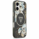 Guess IML Metal Glitter Flowers Triangle MagSafe (GUHMP17SHFLPEDK) iPhone 17 Black