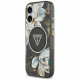 Guess IML Metal Glitter Flowers Triangle MagSafe (GUHMP17SHFLPEDK) iPhone 17 Black