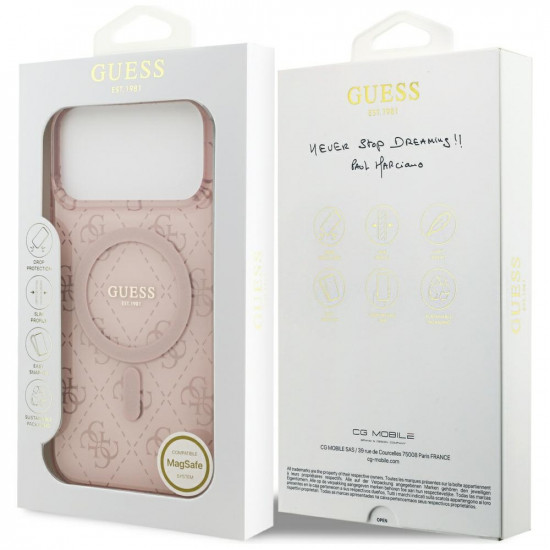 Guess IML 4G Background MagSafe (GUHMP17XH4DTEP) iPhone 17 Pro Max Pink