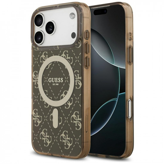Guess IML 4G Background MagSafe (GUHMP17XH4DTEW) iPhone 17 Pro Max Brown
