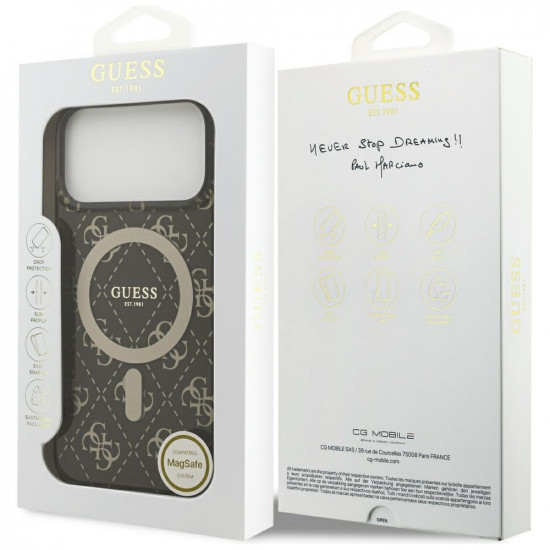 Guess IML 4G Background MagSafe (GUHMP17XH4DTEW) iPhone 17 Pro Max Brown