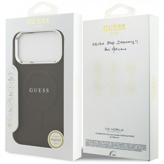 Guess Hardcase Classic Logo MagSafe (GUHMP17LPSAREGSW) iPhone 17 Pro Brown