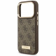 Guess Hardcase 4G Logo Plate MagSafe (GUHMP17LU4GPRW) iPhone 17 Pro Brown