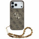 Guess Hardcase 4G Classic Logo with Pearl Strap (GUHCP17XP4GMGSW) iPhone 17 Pro Max Brown
