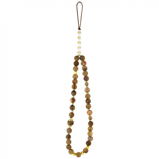 Guess Hardcase 4G Classic Logo with Pearl Strap (GUHCP17XP4GMGSW) iPhone 17 Pro Max Brown