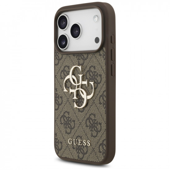 Guess Hardcase 4G Classic Logo with Pearl Strap (GUHCP17LP4GMGSW) iPhone 17 Pro Brown