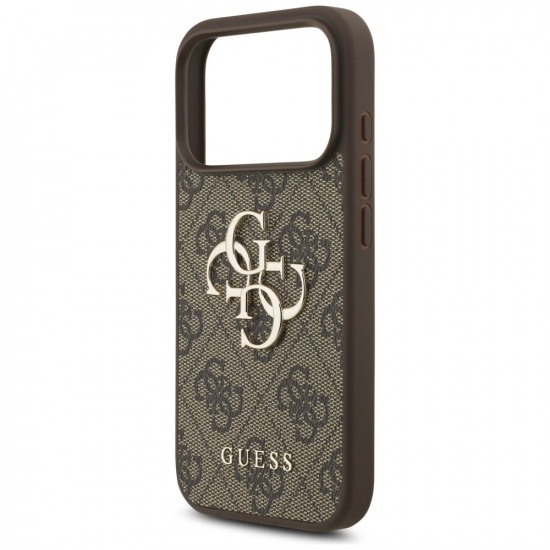 Guess Hardcase 4G Classic Logo with Pearl Strap (GUHCP17LP4GMGSW) iPhone 17 Pro Brown