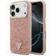 Guess Glitter Triangle Logo MagSafe (GUHMP17LPFGTSCMP) iPhone 17 Pro Pink