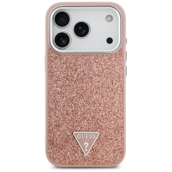 Guess Glitter Triangle Logo MagSafe (GUHMP17LPFGTSCMP) iPhone 17 Pro Pink