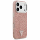 Guess Glitter Triangle Logo MagSafe (GUHMP17LPFGTSCMP) iPhone 17 Pro Pink