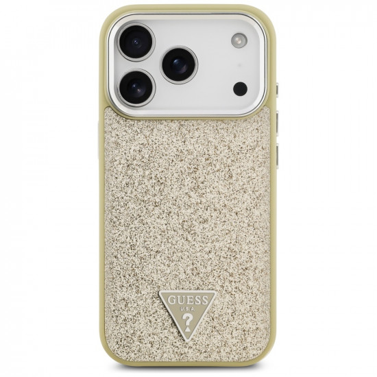 Guess Glitter Triangle Logo MagSafe (GUHMP17LPFGTSCMD) iPhone 17 Pro Gold