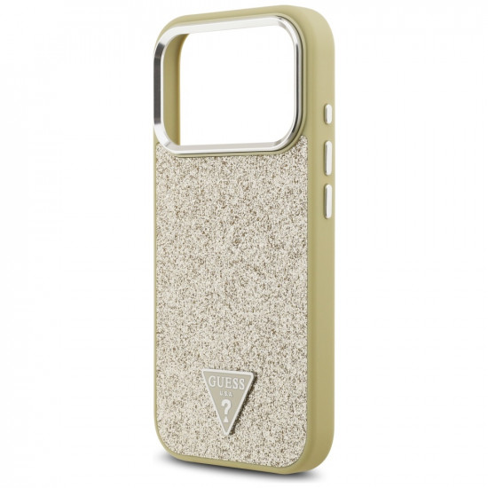 Guess Glitter Triangle Logo MagSafe (GUHMP17LPFGTSCMD) iPhone 17 Pro Gold