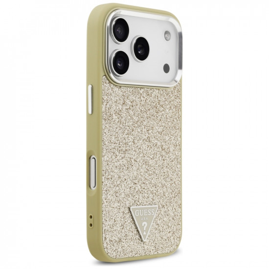 Guess Glitter Triangle Logo MagSafe (GUHMP17LPFGTSCMD) iPhone 17 Pro Gold