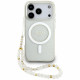 Guess IML Glitter with Pearl Strap MagSafe (GUHMP17XHGCRELST) iPhone 17 Pro Max Transparent