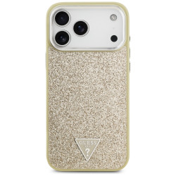 Guess Glitter Triangle Logo MagSafe (GUHMP17XPFGTSCMD) iPhone 17 Pro Max Gold