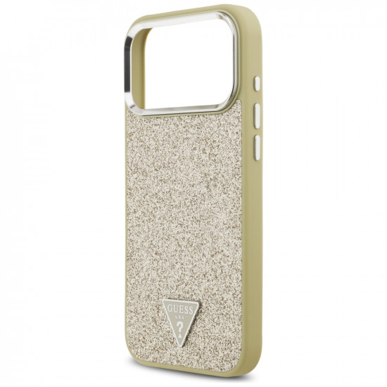 Guess Glitter Triangle Logo MagSafe (GUHMP17XPFGTSCMD) iPhone 17 Pro Max Gold