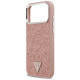 Guess Glitter Triangle Logo MagSafe (GUHMP17XPFGTSCMP) iPhone 17 Pro Max Pink