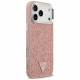 Guess Glitter Triangle Logo MagSafe (GUHMP17XPFGTSCMP) iPhone 17 Pro Max Pink