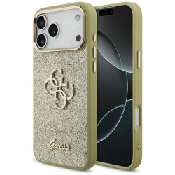 Guess Fixed Glitter Big 4G Metal Frame (GUHCP17XHG4SGCD) iPhone 17 Pro Max Gold