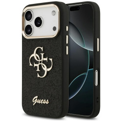 Guess Fixed Glitter Big 4G Metal Frame (GUHCP17LHG4SGCK) iPhone 17 Pro Black