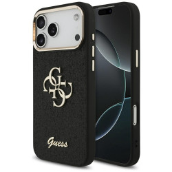 Guess Fixed Glitter Big 4G Metal Frame (GUHCP17XHG4SGCK) iPhone 17 Pro Max Black