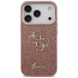Guess Fixed Glitter Big 4G Metal Frame (GUHCP17LHG4SGCP) iPhone 17 Pro Pink