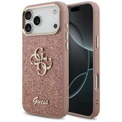 Guess Fixed Glitter Big 4G Metal Frame (GUHCP17XHG4SGCP) iPhone 17 Pro Max Pink