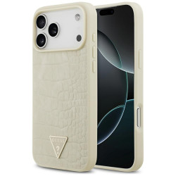 Guess Croco Triangle Logo MagSafe (GUHMP17XPCRTHCD) iPhone 17 Pro Max Gold