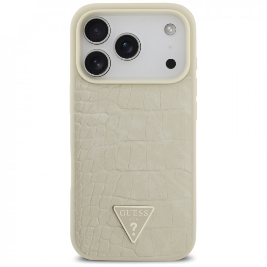 Guess Croco Triangle Logo MagSafe (GUHMP17LPCRTHCD) iPhone 17 Pro Gold Guess Croco Triangle Logo MagSafe (GUHMP17LPCRTHCD) iPhone 17 Pro Gold