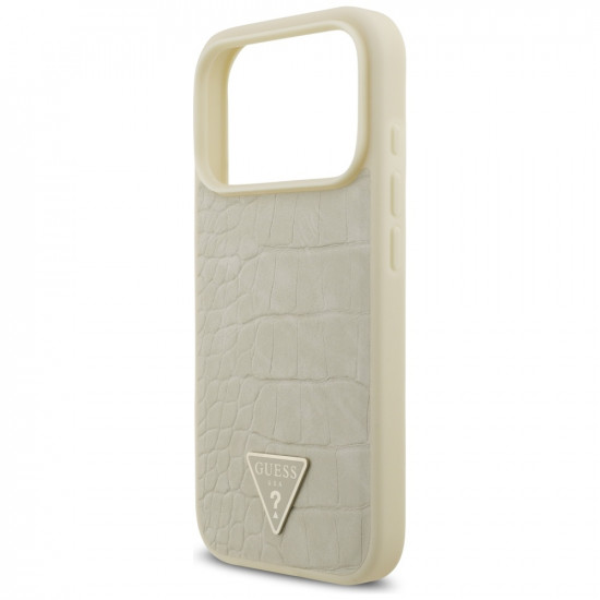 Guess Croco Triangle Logo MagSafe (GUHMP17LPCRTHCD) iPhone 17 Pro Gold Guess Croco Triangle Logo MagSafe (GUHMP17LPCRTHCD) iPhone 17 Pro Gold