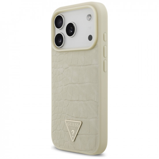 Guess Croco Triangle Logo MagSafe (GUHMP17LPCRTHCD) iPhone 17 Pro Gold Guess Croco Triangle Logo MagSafe (GUHMP17LPCRTHCD) iPhone 17 Pro Gold