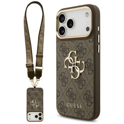 Guess Big 4G Classic Logo with Big Strap Metal Buttons (GUHCP17XP4G4BCSW) iPhone 17 Pro Max Brown