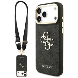 Guess Big 4G Classic Logo with Big Strap Metal Buttons (GUHCP17XP4G4BCSK) iPhone 17 Pro Max Black