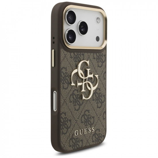Guess Big 4G Classic Logo with Big Strap Metal Buttons (GUHCP17LP4G4BCSW) iPhone 17 Pro Brown