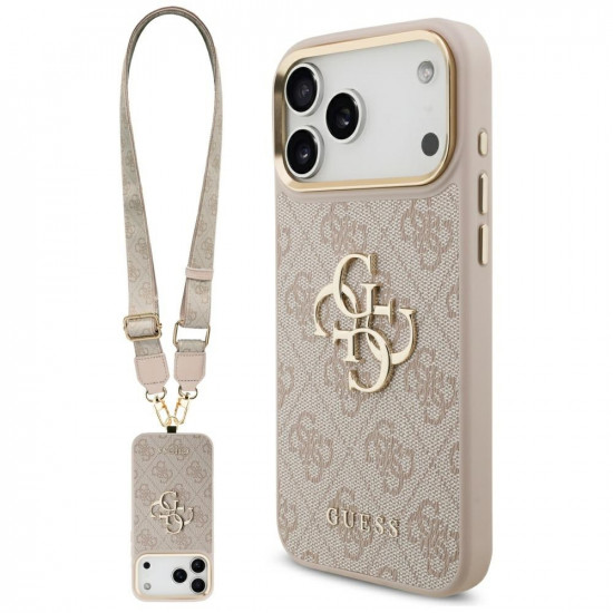 Guess Big 4G Classic Logo with Big Strap Metal Buttons (GUHCP17XP4G4BCSP) iPhone 17 Pro Max Pink