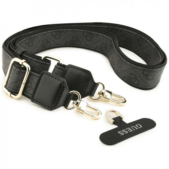 Guess 4G Strass Logo with Big Strap Metal Button MagSafe (GUHMP17LP4G4DCSK) iPhone 17 Pro Black