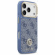 Guess 4G Strass Logo with Big Strap Metal Button MagSafe (GUHMP17LP4G4DCSB) iPhone 17 Pro Blue