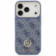 Guess 4G Strass Logo with Big Strap Metal Button MagSafe (GUHMP17LP4G4DCSB) iPhone 17 Pro Blue