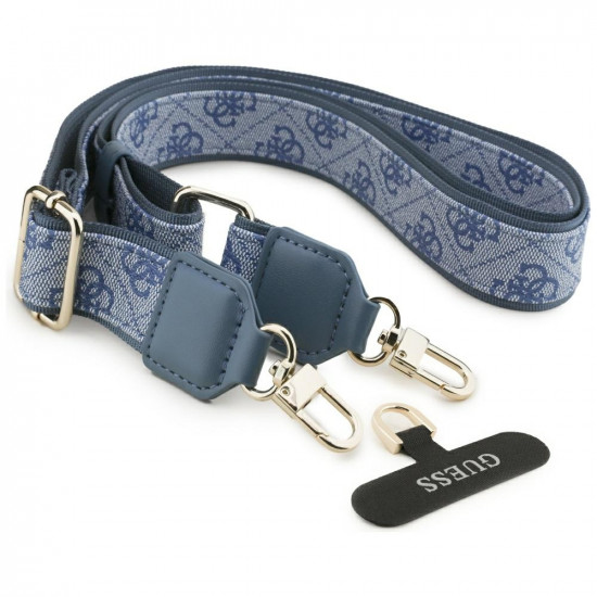 Guess 4G Strass Logo with Big Strap Metal Button MagSafe (GUHMP17LP4G4DCSB) iPhone 17 Pro Blue
